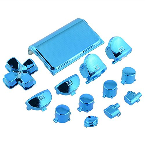 Set completo di pulsanti personalizzati Mod Kit per Sony Playstation 4 PS4 Controller di ricambio (blu cromo)