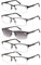 EYECEDAR 5 Stuks Lesebrille Herren Halber Rahmen Edelstahl Material Metall Federscharniere Enthalten Sonnenbrillen Lesebrillen 175