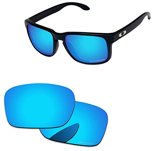 PapaViva Verres de rechange pour lunettes de soleil Oakley Holbrook XL OO9417 59 mm Bleu glacier polarisé