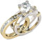 Jeulia diamant band ringe für frauen cz sterling silber austauschbare ring sets hochzeit verlobung jahrestag versprechen ring braut sets (14 Gold, 50 (15.9))