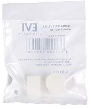 Packung Ersatz-Schutzgummis für Wandstopper/Verstellbare Stopper | 2 Einheiten | Kompatibel mit Mod. I-182/123 | Originalersatzteil | Gummi Weißer| EVI Herrajes