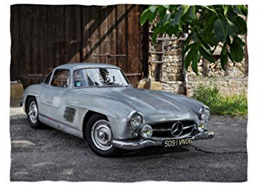 fotobar!style Fleecedecke klein ca. 135 x 100 cm Mercedes 300 SL Flügeltürer