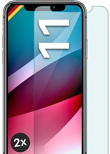 moex Schutzfolie für iPhone 11 Glas 9H Härte, gehärtetes Schutzglas, Panzer Schutz Glas Displayschutz Folie, kompatibel mit jeder Handy Hülle, ShockProtect 2 Stück