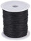 Craftdady 91,4 m schwarze, geflochtene, gewachste Schnur, 1,5 mm, Kunstleder-Perlenfaden, Seil mit Spule für DIY-Halsketten, Armbänder, Schmuckherstellung