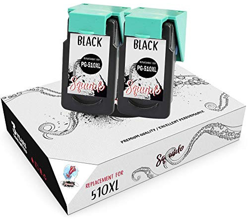 Squuido 2 Remanufactured Tintenpatronen PG-510XL PG-510 XL Schwarz kompatibel mit Canon Pixma MP230 MP240 MP250 MP260 MP270 MP280 iP2700 MP480 MP490 MP495 MX320 MX350 | Hohe Kapazität