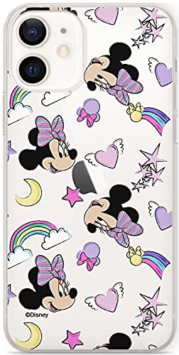 ERT GROUP mobile phone case for Apple Iphone 12 Mini original and officially Licensed Disney pattern Minnie 031 optimally adapted to the shape of the mobile phone, partially transparent
