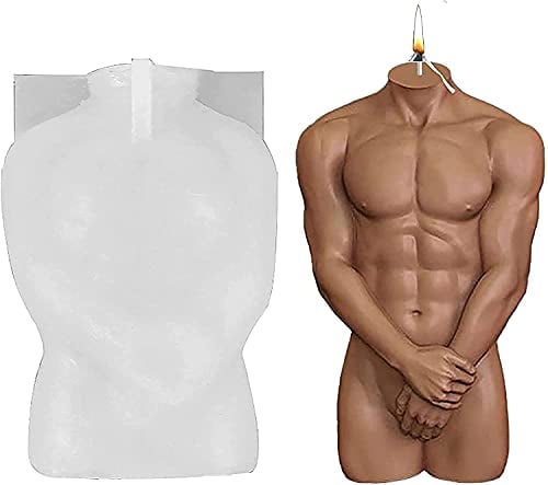 Outdoor Store Körper Kerzenform, 3D Mann Frauen Körper Harzform, schüchterne nackte Körperform, Silikon Epoxy Gießform Kerze weibliche männliche Modell für DIY Carft Ornamente (Color : Man)