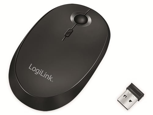 LogiLink ID0204 - Funk & Bluetooth Dual-Maus, 2,4 GHz, 800/1200/1600 dpi, schwarz