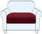 SHUOJIA Sofa Sitzkissenbezug, Sofa Sitzkissenbezug Stretch,Husse Überzug Bezug Für Sofa Sitzkissen, rutschfest Stoff Europäisches Muster (Dark Red,1-Seater)