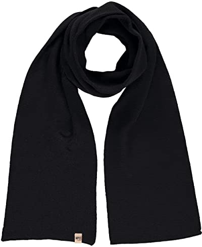 100% Merino Wool Minus33 Everyday Knit Scarf - Winter Scarf - Midweight Scarves for Women and Men - Black - One Size