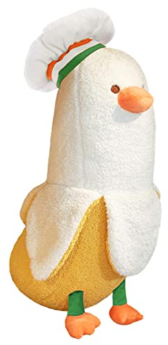 shownicer Plüschtier Banane Ente Kuscheltier Stofftier Kawaii Ente Plüsch, Banane Plüschkissen Spielzeug, Wurfkissen, Ente Kissen Puppe, Schmusetier Geschenk für Kinder Mädchen Jungen 70CM