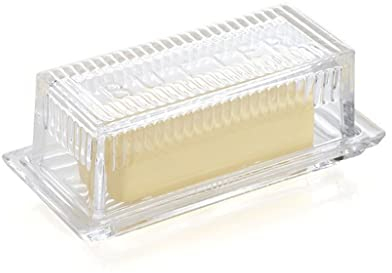 Beurrier avec Couvercle Boîte de beurre de verre transparent créative nordique avec couvercle verre petit plateau rectangulaire boîte de beurre de beurre de beurre de beurre de beurre Beurrier (Color