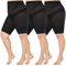 MANZI Anti Chafing Shorts Women Long Briefs Underwear Chub Rub Shorts Dress Safety Panties 3PCS(Black)