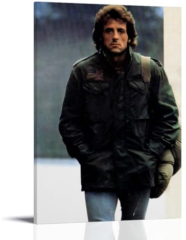 OUTFYT Filmposter First Blood Rambo, HD-Poster, dekorative Malerei, Leinwand, Wandposter und Kunstdruck, modernes Familienschlafzimmer, Dekoration, Poster, 50 x 75 cm