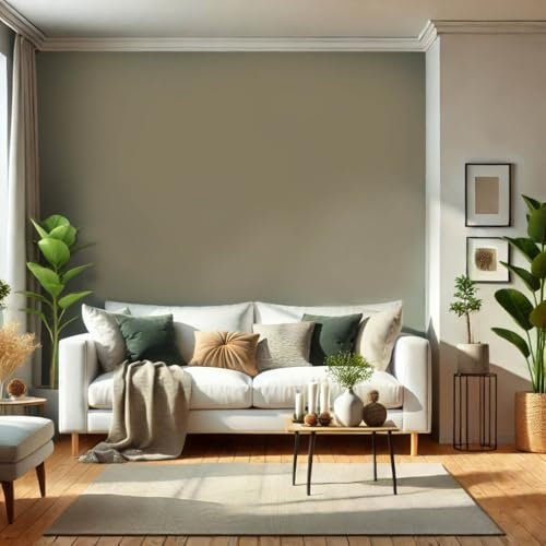 K&L Wall Art Pintura de pared mate para interiores, color verde, protección de pared moderna, 5 litros