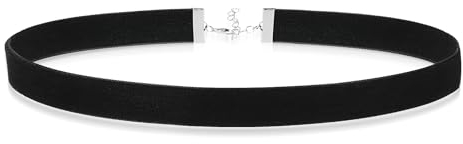 Lusofie Black Choker Necklace Classic Plain Black Choker Velvet Choker Necklace Gothic Jewelry for Women Girls Wide 0.4 inch/1cm