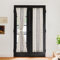 NICETOWN Natural Linen Door Curtain - Privacy French Door Shade Light Filgtering Boho Window Curtain for Patio Sidelight Glass Blind with Tieback, W26 x L72 in, 1 Panel, Greyish White