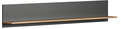 trendteam smart living - Esteban - Wandregal - Anthrazit/Evoke Eiche - Bücherleiste mit großzügiger Ablagefläche - (BxHxT) 150 x 25 x 18 cm