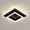 SENQIU Deckenlampe LED Modern, LED Deckenleuchte Innen Quadratisch 30W 3375LM, Lampe Wohnzimmer 4500K Neutralweiß, Schwarz Eckig Deckenleuchten für Flur Küche Schlafzimmer Balkon, 30CM