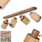 Deckenleuchte Kinnared, moderne Deckenlampe aus Holz/Metall/Bambus in Dunkelbraun/Chromfarben/Natur, Leuchte 4-flammig im skandinavischen Design mit verstellbaren Strahlern, 4 x E14, ohne Leuchtmittel