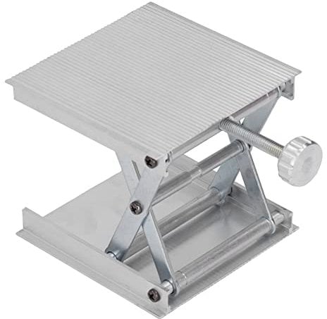 Hubtisch, Lab Jack, Labor-Hebeplattform, 90 X 90 Mm, Höhenverstellbar, Messwerkzeug, Manuelle Hebeplattform, Scherenhebebühne, Wissenschaftliche Scheren-Hebebühne (Silver)