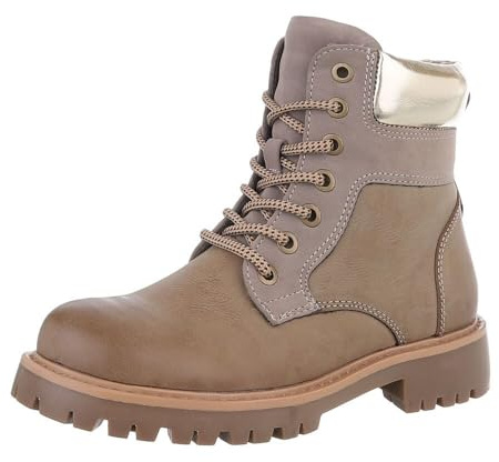 Ital Design Damenschuhe Stiefeletten Plateaustiefeletten