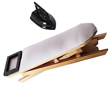 Vaguelly 1set Mini House Decor Miniature Ironing Table Iron Creative -scene Adornment for Dollhouse Chic and Design Toy for Boys and Girls Room Decor