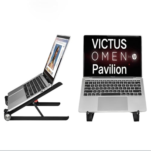 PHAPPY Portable Laptop Stand for HP Omen 17 16 15 Victus 15 16 Pavilion 16 16t 17 16 15 inch Gaming Laptop.Laptop Stand for Desk,Made of Reinforced Nylon, 304 Stainless Steel and Silicone.Black