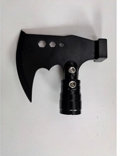 Purple Dragon Survival Axt 9 in 1 - Outdoor Camping Axt mit Hacke, Multitool Tragbare Überlebensausrüstung mit Messer Outdoor, Scharfe Bushcraft Beil Multitool für Wandern, Garten