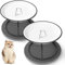 Comedero para Gatos Elevado FoiiLiio 2 Piezas Cuenco Cerámica Gato Elevado con Soporte y Antideslizante Alfombrilla, Platos para Gatos Elevados para Agua y Comida