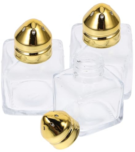 ABOOFAN 3 StüCk Mini-GewüRzflaschen Aus Glas FüR Die KüChe, 15 Ml GewüRzglasbehäLter FüR Zucker, Salz, NachfüLlbarer Pfefferstreuer