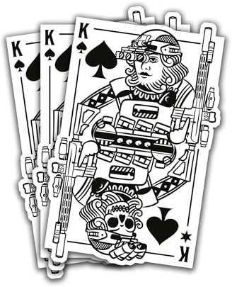 Brothers in Arms - Sticker „King of Spades“ – 3er Set – Premium Vinyldruck – 12,5cm x 8cm – wasserfeste Aufkleber für Trinkflaschen, Spinttüren etc. – Bundeswehr- & Militär Design