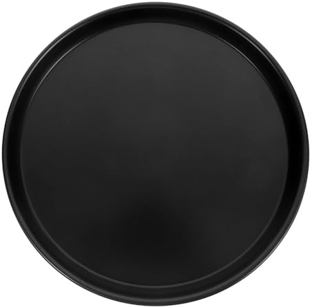 Homoyoyo Rundes Pizzablech aus Metall, 1 Stück, Schwarz, 446°f 230℃