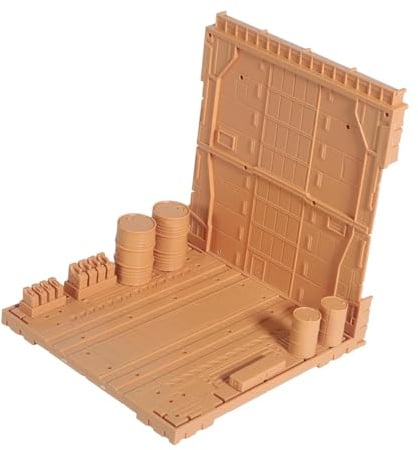 CoudarTitie Ineinander greifender Display-Sockel, Modell-Display-Ständer, Heimdekoration, Cartoon-Charakter-Aufbewahrungsbox, Modell-Szene-Sockel, Khaki