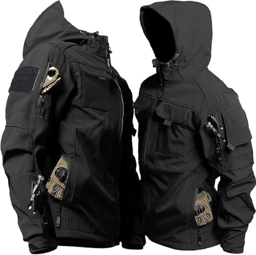 Stafeny Vestes Tactiques pour Hommes, Style Militaire, extérieur, imperméable, Capuche, Coupe-Vent, vêtements de Travail, Soft Shell
