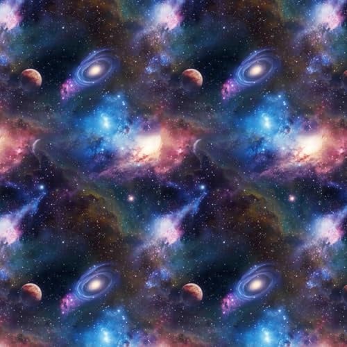 Galaxy Wallpaper, 44 x 500 cm Peel and Stick Blue Starry Sky Wallpaper Space Cosmic Galaxy Mystical Cosmic Starry Wall paper Self Adhesive Furniture Wrap for Living Room,Bathroom,Cabinets,Kids Bedroom
