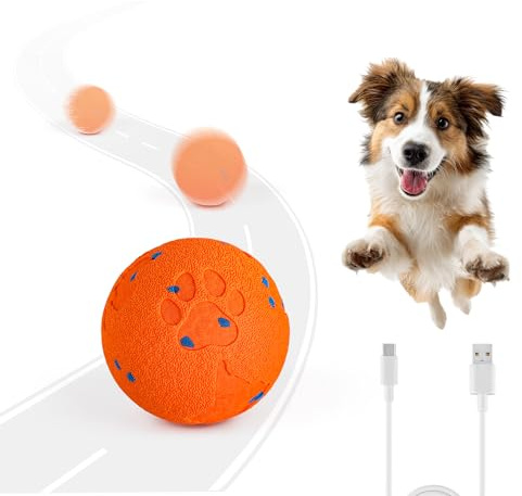 ALL FOR PAWS Interaktiver Hundeball, Smarter Hundeball, automatische Bewegung, springend, aus E-TPU-Material, elektrischer Hundeball für Bewegung und geistige Anregung, USB wiederaufladbar