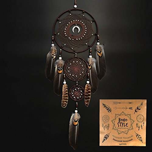 Traumfänger Dreamcatcher Handarbeit Indianer Wandbehang Home Decor Traumfänger mit Federn No.9