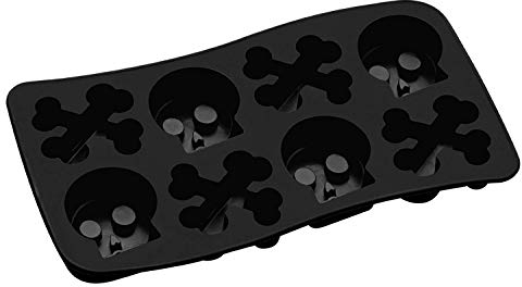 Prime Homewares Ice Cube Tray Silicone Mold, Candy Moulds, Chocolate Moulds, for Kids Party's Halloween (Skull & Cross Bones)