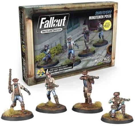 Modiphius Entertainment Fallout Wasteland Warfare Survivors Minutemen Posse Miniatures Set