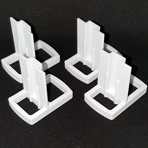 Lot de 4 Guides Hauts en T Omega pour Porte Coulissante de Placard