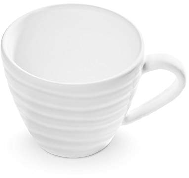 GMUNDNER KERAMIK Kaffeetasse Gourmet Füllmenge : 0.2 Liter Weißgeflammt Geschirr, handgemacht in Österreich