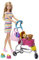 Barbie GHV92 - Hundebuggy Spielset mit Blonder Puppe (ca. 30 cm), 2 Hündchen, einem Buggy für die Hündchen und Zubehör, Spielzeug Geschenk für Kinder von 3 bis 7 Jahren