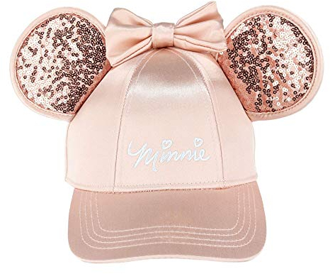 Disney Minnie Mouse Rose Gold Bling Ears Girls Adjustable Hat