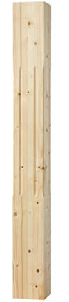 Schwedenhaus-Design - nutgefräster Pfosten 130x130x1180mm (321) - Orig. Schwedenhaus-Design Produkt Treppe, Balkon, Geländer, Stuhlbein, Tischbein, nordisches Fichtenholz