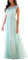 Minetom Femme Robe Maxi Longue avec Dentelle Mousseline de Soie sans Manches Elégant Dos Nu Dress de Soirée Cérémonie Cocktail Mariage A Vert 38