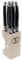 Bloc de 6 couteaux Laguiole 1,2 mm manches en ABS noir