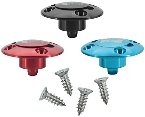 DEVMO 3 Pack Fuel Dot Hobby Accessories CNC Aluminum Anodized Round Fuel Dot for RC Airplane Boat Red/Gray/Blue