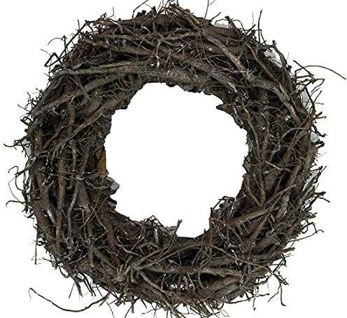CHICCIE Wurzelkranz Grau Vintage 40cm - Dekokranz Türkranz Kranz Wanddeko