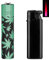 Clipper Feuerzeug Leaves Gold oder Green Flint Metall Metal Lighter Geschenkbox Large Classic inkl. Turbofeuerzeug (Green - GreenCap)